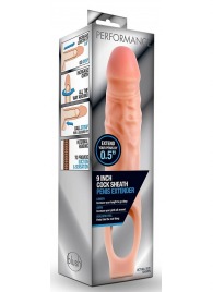 Телесная насадка на пенис 9 Inch Cock Sheath Extender - 22,2 см. - Blush Novelties - в Магнитогорске купить с доставкой