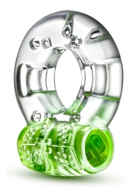 Зеленое эрекционное виброкольцо Arouser Vibrating C-Ring - Blush Novelties - в Магнитогорске купить с доставкой