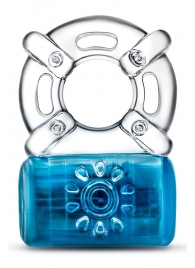 Синее эрекционное виброкольцо One Night Stand Vibrating C-Ring - Blush Novelties - в Магнитогорске купить с доставкой