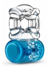 Синее эрекционное виброкольцо One Night Stand Vibrating C-Ring - Blush Novelties - в Магнитогорске купить с доставкой