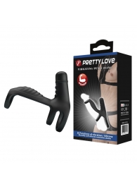 Черная вибронасадка на пенис Vibrating Penis Sling - Baile - в Магнитогорске купить с доставкой