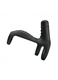 Черная вибронасадка на пенис Vibrating Penis Sling - Baile - в Магнитогорске купить с доставкой