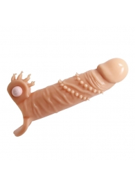 Телесная удлиняющая вибронасадка Penis Sleeve Connor - 17 см. - Baile - в Магнитогорске купить с доставкой