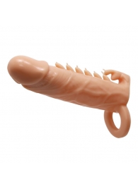Телесная удлиняющая насадка Penis Sleeve Emmitt - 17 см. - Baile - в Магнитогорске купить с доставкой