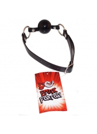 Силиконовый черный кляп-шарик на ремне Black Ballgag - Erotic Fantasy - купить с доставкой в Магнитогорске