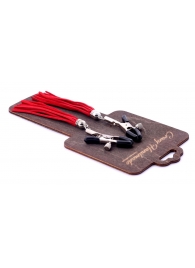 Металлические зажимы на соски с красными замшевыми кисточками - Crazy Handmade - купить с доставкой в Магнитогорске