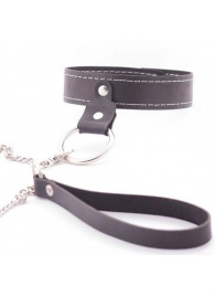 Узкий однослойный ошейник с поводком - Crazy Handmade - купить с доставкой в Магнитогорске