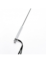 Черный кожаный стек с гладкой ручкой - 55 см. - Crazy Handmade - купить с доставкой в Магнитогорске