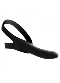 Черный кляп-страпон Masters Mini Face Fuck Strap-On - 14 см. - XR Brands - купить с доставкой в Магнитогорске