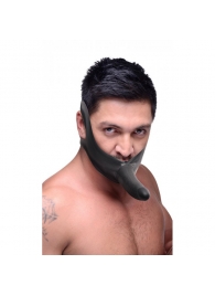 Черный кляп-страпон Masters Mini Face Fuck Strap-On - 14 см. - XR Brands - купить с доставкой в Магнитогорске