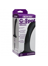 Черная изогнутая насадка Vac-U-Lock G-Spot - 16,5 см. - Doc Johnson - купить с доставкой в Магнитогорске