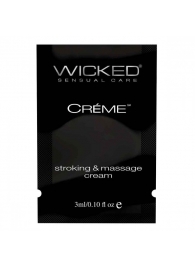 Крем для массажа и мастурбации Wicked Stroking and Massage Creme - 3 мл. - Wicked - купить с доставкой в Магнитогорске