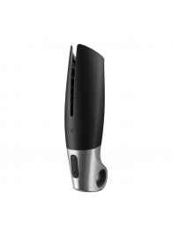 Черный мастурбатор с вибрацией Power Masturbator - Satisfyer - в Магнитогорске купить с доставкой