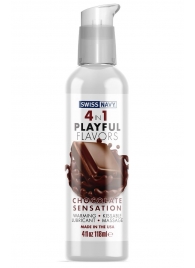 Массажный гель 4-в-1 Chocolate Sensation с ароматом шоколада - 118 мл. - Swiss navy - купить с доставкой в Магнитогорске
