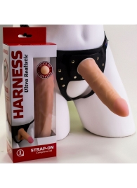 Страпон Харнесс из трусиков и насадки-фаллоса - 17,5 см. - LOVETOY (А-Полимер) - купить с доставкой в Магнитогорске