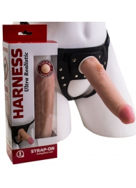 Реалистичный страпон Harness из трусиков и насадки-фаллоса - 18,5 см. - LOVETOY (А-Полимер) - купить с доставкой в Магнитогорске