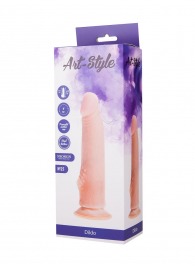 Фаллоимитатор на присоске ART-Style №25 с бугорком для клиторальной стимуляции - 19,5 см. - Art-Style