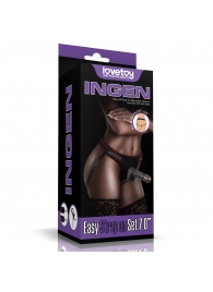 Женский темнокожий страпон Easy Strapon Set 7 Inch - 18 см. - Lovetoy - купить с доставкой в Магнитогорске