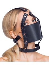 Черный намордник с кляпом-шаром Head Harness With A Gag - Orion - купить с доставкой в Магнитогорске