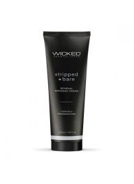 Массажный легкий крем WICKED Stripped plus Bare - 120 мл. - Wicked - купить с доставкой в Магнитогорске