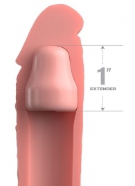 Телесная насадка-удлинитель 1 Inch Silicone X-tension - 17,8 см. - Pipedream - в Магнитогорске купить с доставкой