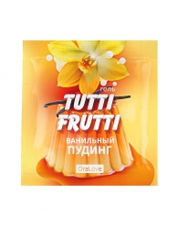 Пробник гель-смазки Tutti-frutti со вкусом ванильного пудинга - 4 гр. - Биоритм - купить с доставкой в Магнитогорске