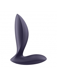 Фиолетовый анальный вибростимулятор Power Plug - Satisfyer - в Магнитогорске купить с доставкой