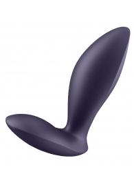 Фиолетовый анальный вибростимулятор Power Plug - Satisfyer - в Магнитогорске купить с доставкой