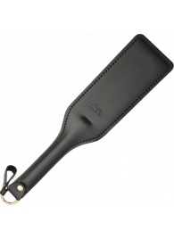 Черная кожаная шлепалка SitaBlack - 30 см. - Sitabella - купить с доставкой в Магнитогорске