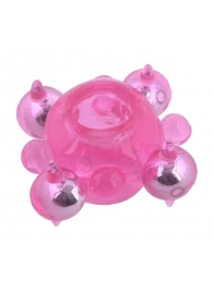 Эрекционное кольцо c бусинками - Toyfa Basic - в Магнитогорске купить с доставкой