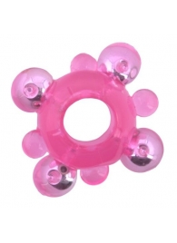 Эрекционное кольцо c бусинками - Toyfa Basic - в Магнитогорске купить с доставкой