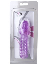 Фиолетовая насадка, удлиняющая половой член - 13,5 см. - Toyfa Basic - в Магнитогорске купить с доставкой