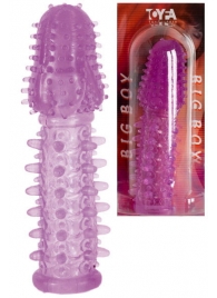 Фиолетовая насадка, удлиняющая половой член - 13,5 см. - Toyfa Basic - в Магнитогорске купить с доставкой