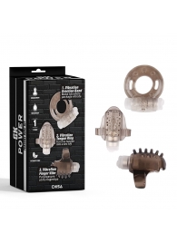 Набор из 3 дымчатых эрекционных колец с вибрацией Teasers Ring Kit - Chisa - в Магнитогорске купить с доставкой