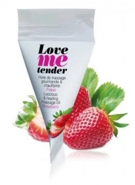 Съедобное согревающее массажное масло Love Me Tender Strawberry с ароматом клубники - 10 мл. - Love to Love - купить с доставкой в Магнитогорске