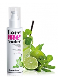 Съедобное согревающее массажное масло Love Me Tender Mojito с ароматом мохито - 100 мл. - Love to Love - купить с доставкой в Магнитогорске