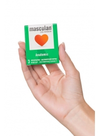 Презервативы анатомической формы Masculan Anatomic - 3 шт. - Masculan - купить с доставкой в Магнитогорске