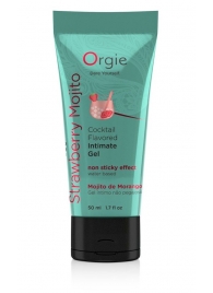 Съедобный интимный гель Orgie Lube Tube Cocktail Strawberry Mojito - 50 мл. - ORGIE - купить с доставкой в Магнитогорске
