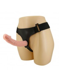 Гладкий фаллоимитатор с крупной головкой на ремешках - 19,7 см. - Baile - купить с доставкой в Магнитогорске