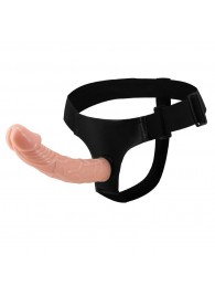 Гладкий фаллоимитатор с крупной головкой на ремешках - 19,7 см. - Baile - купить с доставкой в Магнитогорске