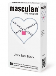 Ультрапрочные презервативы Masculan Ultra Safe Black - 10 шт. - Masculan - купить с доставкой в Магнитогорске