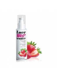 Съедобное согревающее массажное масло Love Me Tender Strawberry с ароматом клубники - 100 мл. - Love to Love - купить с доставкой в Магнитогорске