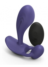 Темно-синий вибромассажер Witty P G Vibrator with Remote Control - Love to Love - в Магнитогорске купить с доставкой