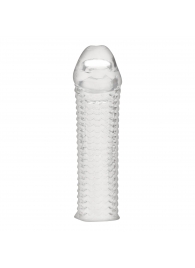 Текстурированная насадка на пенис Clear Textured Penis Enhancing Sleeve Extension - 16,5 см. - BlueLine - в Магнитогорске купить с доставкой