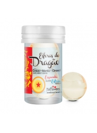 Интимный гель Esferas do Dragao Hot Ball с охлаждающе-разогревающим эффектом (2 шарика по 3 гр.) - HotFlowers - купить с доставкой в Магнитогорске