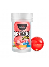 Лубрикант на масляной основе Hot Ball Plus с охлаждающе-разогревающим эффектом (2 шарика по 3 гр.) - HotFlowers - купить с доставкой в Магнитогорске