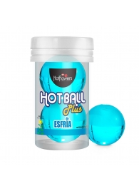 Лубрикант на масляной основе Hot Ball Plus с охлаждающим эффектом (2 шарика по 3 гр.) - HotFlowers - купить с доставкой в Магнитогорске