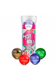 Ароматизированный лубрикант Hot Ball Mix на масляной основе (4 шарика по 3 гр.) - HotFlowers - купить с доставкой в Магнитогорске