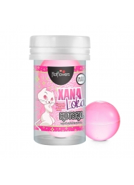 Лубрикант на силиконовой основе с эффектом вибрации Xana Loka Hot Ball (2 шарика по 3 гр.) - HotFlowers - купить с доставкой в Магнитогорске