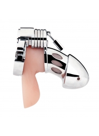 Клетка на пенис из металла Obedience Cock Cage - BlueLine - купить с доставкой в Магнитогорске